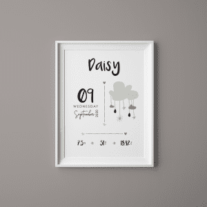 Daisy Birth Poster