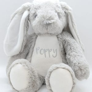 Personalised soft bunny grey