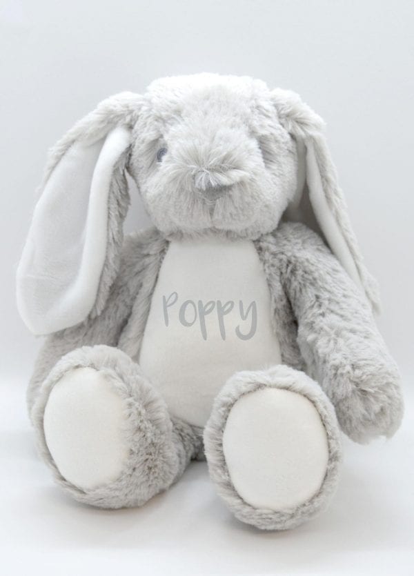 Personalised soft bunny grey