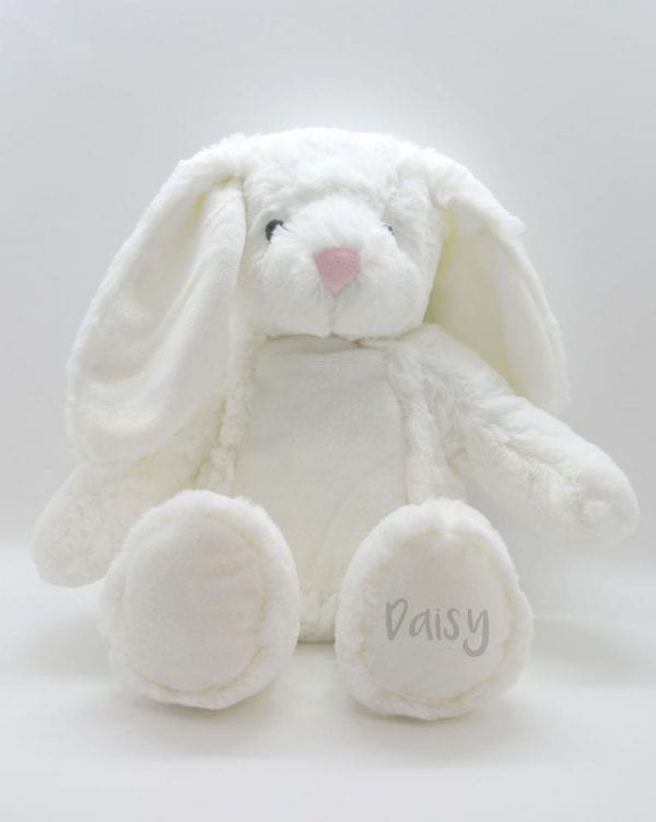 Personalised soft bunny white