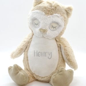 Personalised soft owl toy