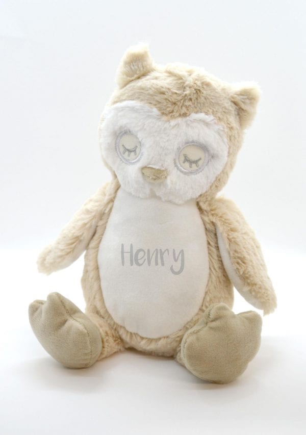 Personalised soft owl toy