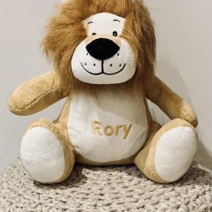 leonard the lion personalised soft toy