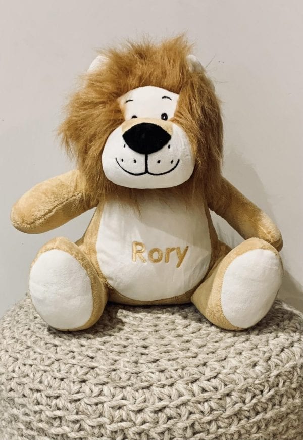 leonard the lion personalised soft toy