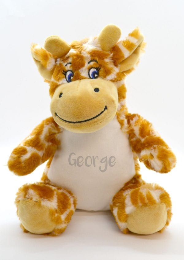 personalised soft giraffe toy