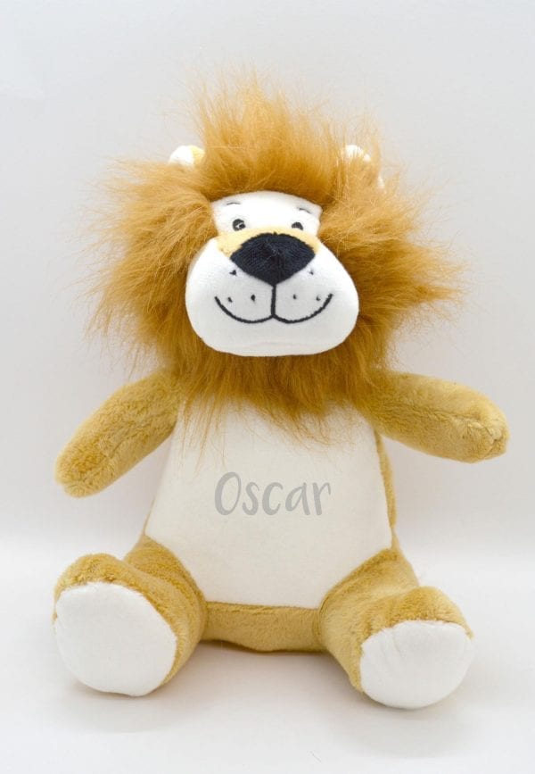 personalised soft lion toy